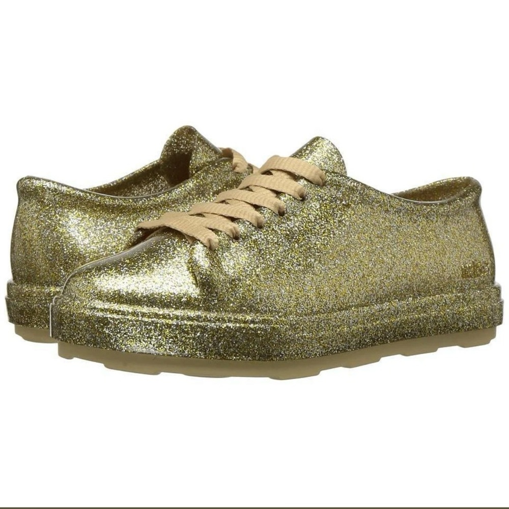 NEW Mel by Melissa Gold Glitter Sneakers